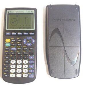 Texas Instruments TI-83 Plus Graphing Calculator Black With Cover S-0105E WORKS